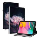 For Samsung Galaxy Tab A 10.1 2019 Crystal Texture Painted Leather Tablet Case(Purple Peony)