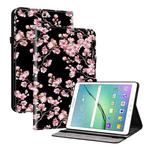 For Samsung Galaxy Tab S2 9.7 T810 T815 T813N Crystal Texture Painted Leather Smart Tablet Case(Plum Bossom)