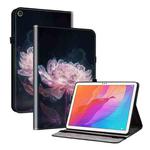 For Huawei MatePad T 10s / Enjoy Tablet 2 Crystal Texture Painted Leather Smart Tablet Case(Purple Peony)