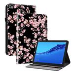 For Huawei MediaPad M5 Lite 10 / C5 10.1 Crystal Texture Painted Leather Smart Tablet Case(Plum Bossom)
