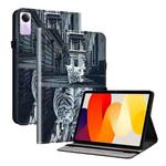 For Xiaomi Redmi Pad SE Crystal Texture Painted Leather Tablet Case(Cat Reflection Tiger)