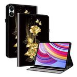 For Xiaomi Redmi Pad Pro 12.1 Crystal Texture Painted Leather Tablet Case(Gold Butterfly Rose)