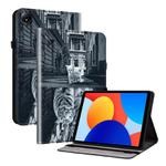 For Xiaomi Redmi Pad SE 8.7 Crystal Texture Painted Leather Tablet Case(Cat Reflection Tiger)