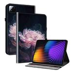 For Xiaomi Pad 7 / Pad 7 Pro Crystal Texture Painted Leather Tablet Case(Purple Peony)