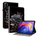 For Xiaomi Redmi Pad 2 11 inch Crystal Texture Painted Leather Tablet Case(Black Rose)