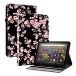For Amazon Fire HD10 / HD10 Plus 2021 Crystal Texture Painted Leather Smart Tablet Case(Plum Bossom)