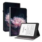 For Amazon Kindle Paperwhite 12th Gen 2024 Crystal Texture Painted Leather Tablet Case(Purple Peony)