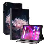 For Lenovo Tab M7 3rd Gen Crystal Texture Painted Leather Tablet Case(Purple Peony)