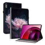 For Lenovo Tab M10 5G 2023 Crystal Texture Painted Leather Tablet Case(Purple Peony)