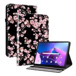 For Lenovo Tab M10 Plus HD 10.6 3rd Gen Crystal Texture Painted Leather Tablet Case(Plum Bossom)