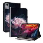 For Lenovo Idea Tab 11 / Xiaoxin Pad 2025 Crystal Texture Painted Leather Tablet Case(Purple Peony)