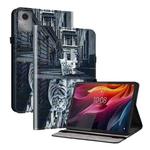 For Lenovo Idea Tab 11 / Xiaoxin Pad 2025 Crystal Texture Painted Leather Tablet Case(Cat Reflection Tiger)