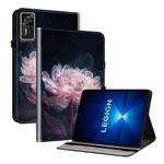 For Lenovo Legion Y700 Gen 4 Crystal Texture Painted Leather Tablet Case(Purple Peony)