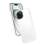 For iPhone 15 Frame Two Color Lens Ring TPU Phone Case(Transparent)