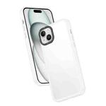 For iPhone 14 Plus Frame Two Color Lens Ring TPU Phone Case(Transparent)