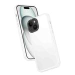 For iPhone 14 Frame Two Color Lens Ring TPU Phone Case(Transparent)