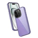 For iPhone 14 Pro Frame Two Color Lens Ring TPU Phone Case(Purple)