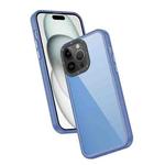 For iPhone 14 Pro Max Frame Two Color Lens Ring TPU Phone Case(Blue)