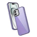 For iPhone 12 Frame Two Color Lens Ring TPU Phone Case(Purple)