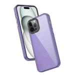 For iPhone 12 Pro Max Frame Two Color Lens Ring TPU Phone Case(Purple)