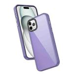 For iPhone 11 Pro Max Frame Two Color Lens Ring TPU Phone Case(Purple)