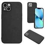 For iPhone 15 R20 Leather Pattern Phone Single Case(Black)