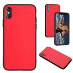 For iPhone XS Max R20 Leather Pattern Phone Single Case(Red)
