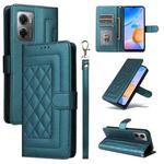 For Xiaomi Redmi 10 5G Diamond Lattice Leather Flip Phone Case(Green)