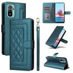 For Xiaomi Redmi Note 10 Diamond Lattice Leather Flip Phone Case(Green)