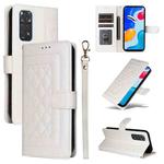 For Xiaomi Redmi Note 11s / 12s Diamond Lattice Leather Flip Phone Case(White)