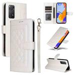 For Xiaomi Redmi Note 11 Pro Global Diamond Lattice Leather Flip Phone Case(White)