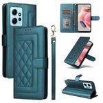 For Xiaomi Redmi Note 12 4G Diamond Lattice Leather Flip Phone Case(Green)