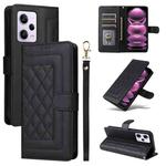 For Xiaomi Redmi Note 12 Pro 5G Diamond Lattice Leather Flip Phone Case(Black)