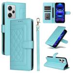 For Xiaomi Redmi Note 12 Pro+ Diamond Lattice Leather Flip Phone Case(Mint Green)