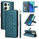 For Xiaomi Redmi Note 13 4G Diamond Lattice Leather Flip Phone Case(Green)