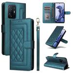 For Xiaomi 11T / 11T Pro Diamond Lattice Leather Flip Phone Case(Green)