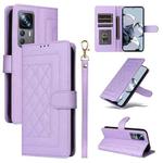 For Xiaomi 12T / 12T Pro Diamond Lattice Leather Flip Phone Case(Light Purple)