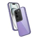 For vivo V29 5G Frame Two Color Lens Ring TPU Phone Case(Purple)