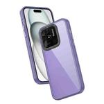 For Xiaomi Redmi 10C Frame Two Color Lens Ring TPU Phone Case(Purple)