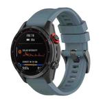 For Garmin Fenix 7X 22mm Quick Release Silicone Watch Band(Navy Blue)