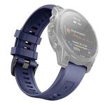 For Garmin Fenix 7X 22mm Quick Release Silicone Watch Band(Dark Blue)