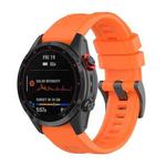 For Garmin Fenix 7 22mm Quick Release Silicone Watch Band(Orange)