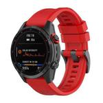 For Garmin Fenix 5 22mm Quick Release Silicone Watch Band(Red)