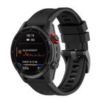 For Garmin Fenix 5X 22mm Quick Release Silicone Watch Band(Black)