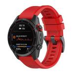 For Garmin Fenix 5X 22mm Quick Release Silicone Watch Band(Red)