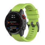 For Garmin Fenix 7X 26mm Quick Release Silicone Watch Band(Green)