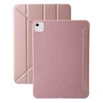 For iPad Air 11 2024 TPU Deformation Flip Leather Tablet Case with Holder(Rose Gold)