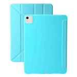 For iPad Air 11 2024 TPU Deformation Flip Leather Tablet Case with Holder(Mint Blue)