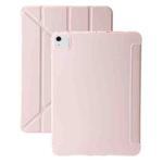 For iPad Air 11 2024 TPU Deformation Flip Leather Tablet Case with Holder(Light Pink)