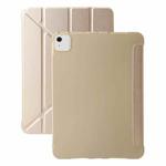 For iPad Air 13 2024 TPU Deformation Flip Leather Tablet Case with Holder(Gold)